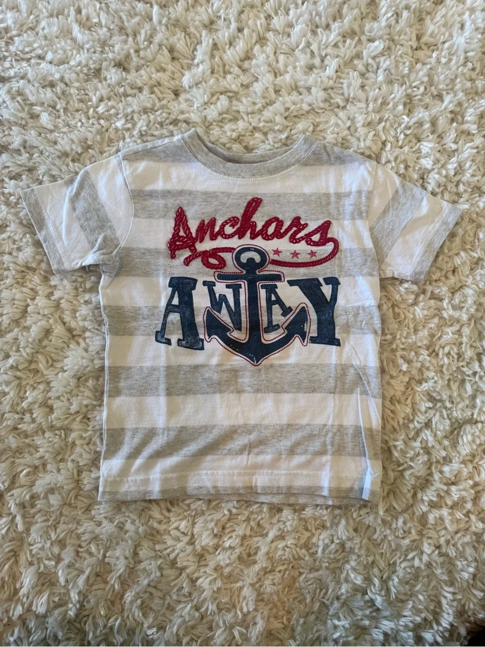 Lot of 2 Kids Anchor Gymboree Tee White, Red & Navy & Baseball T shirt Size 5